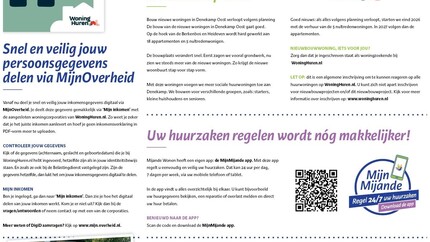 Informatiepagina in de krant 